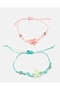 Girls Pink And Blue Embellished Bracelet Set (Pack of 2) - 2