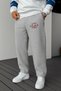 Men's Winter Baggy Fleece-Lined Los Angeles Letter Print Wide-Leg Sweatpants with Side Pockets