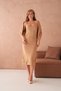 Women's Crew Neck Button Detail Textured Jacket Dress Two-Piece Knitwear Set - 5