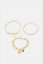 Women Gold Embellished Bracelet Set (3 Piece)