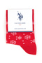 Girl's Red Christmas Themed 2-Piece Socks 50318071-Vr030 - 4