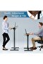 ETHU Overbed Table 71–107cm Adjustable Laptop Desk with Wheels, Tilting Sit-Stand Desk Cart - Wood - 4
