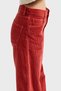 Women's Orange Lora 26W5-104 Loose Fit Mid Waist Thick Corded Fabric Velvet Velvet Fabric Pants - 6