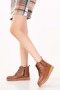 Genuine Leather Non-Slip Sole Comfortable Daily Stylish Boots Mlk.5087 Tan - 4