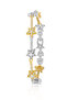 Star Women's Bracelet Silver Gold Color Blk-M7044-K