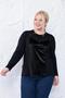 Plus Size Floral and Pearl Detail Velvet Blouse - 6