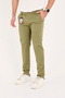 Men's Slim Fit Slim Fit Stretch Fabric Cotton Stretch Chino Canvas Trousers Khaki - 2