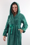 Women's 100% Bamboo Hooded Embroidered Long Dressing Gown – Extra Soft, Belted, with Pockets - 2