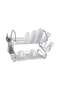 2-Tier Dish Drying Rack Silver 55x39x24cm