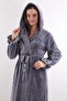 Women's 100% Bamboo Hooded Embroidered Long Dressing Gown – Extra Soft, Belted, with Pockets - 2