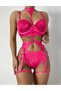 Babydoll Strappy Bra and Panty Set Lace Strappy Chocker Full Lingerie Set Babydoll 2 Pieces - 2