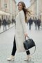 Patterned Long Knit Cardigan with Pockets R4278 Stone Color - 2