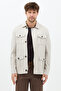 Fred Men's Stone Italian Cut S Slim Fit Spring-Autumn Trench-Coat-Jacket - 5