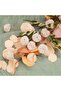 10Pcs Artificial Chrysanthemum Flowers + 2Pcs Eucalyptus Leaves (Beige) - 5