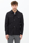 Fred Men's Black Italian Cut S Slim Fit Spring-Autumn Trench-Coat-Jacket