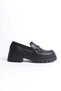Women's Buckle Detailed Saddled Loafer Shoes Daily Moccasin Stylish and Stylish Sole - 2