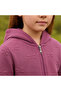 Cmk 207-11-25 Girl's Embossed Butterfly Patterned Zippered Hooded Sweatshirt Ages 3–12 - 6