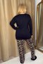 Women's Large Size Long Sleeve Pajamas Set - 5