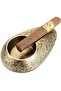 Metal Portable Cigar Ashtray, Luxury Anti-Slip (Gold)