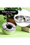3x Stainless Steel Ashtrays with Removable Windproof Lid - Ø11 cm, 3 Pieces - 3