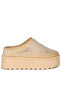 Women Beige Rhinestones Embellished Platform Classic Slip-On - 3
