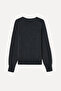 Women's Anthracite Melange Wrap V-Neck Knitwear Sweater - 6