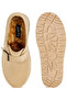 Buckle Strap Flatform Booties Beige - 5