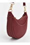 Claret Red Leather Look Women's Shoulder Bag - 3