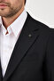 Forex Men's Black Polyviscose Fabric Wool-Blend Half Lined Slimfit Suit with Pocket Bags 2-Piece Suit - 6
