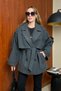 Women's New Season Trend Belted Cashmere Coat - 3