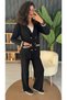 Double Pocket Gold Button Detailed Knitwear Double-Breasted Blazer Set - 4