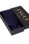 8 cm Classic Wide Hand Made Navy Blue - Burgundy Dot Pattern Handkerchief Tie - 4