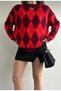 Dgn's Special Baklava Pattern Women's Tricot S Fleece-Lined Sweater - 2