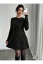 DGN'S Special Stretchy Fabric Cardigan-Dress Women's Knit Set Black-Smoke