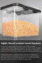 3-Piece 15 Lt Sliding Lid Grain Storage Container - Sliding Locking Lid Sugar Flour Container Food Storage Container Gray - 5