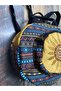 Fargin Ethnic Authentic Bohemian Round Embroidered Backpack Daily Travel Waterproof Backpack - 2