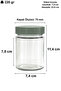 350 ml Jar with Silver Deep Lid 350 Cc Transparent Jam, Marmalade Glass Jar Deep 50 Pieces - 5