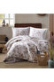 Ranforce 100% Cotton Double Duvet Cover Set Semeran V1 Beige - 3
