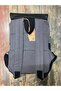 Leather Cover Backpack Daily Use Camping Travel Bag School Bag - 3