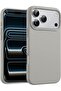 Apple iPhone 17 Pro Max Case Inside Velvet Screen and Camera Raised Launch Silicone Cover Gray