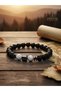 Mat Onyx and Howlite Natural Stone Bracelet Stress Relieving and Harmony Design - 5