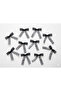 2 cm Black Organza Ready-Made Bow Ribbon 10 Pcs Balloon Cake Gift Decoration Ribbon - 4