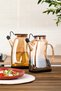 3855-1 Transparent Borosilicate Glass Olive Oil Bottle - Set of 2 Oil and Vinegar Bottles Black 1Lt - 4