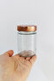 350 ml Jar with Copper Deep Lid 350 Cc Transparent Jam, Marmalade Glass Jar Deep 50 Pieces - 3
