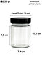 350 ml Jar with Black Deep Lid 350 Cc Transparent Jam, Marmalade Glass Jar Deep 20 Pieces - 5