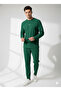 Unisex Crew Neck Embossed Printed Inside Cotton Pocketed Top and Bottom Set