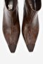 Rassel Brown Print Matte Toe Women's Thin Heeled Boots - 2