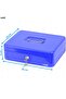 X-Large Cash Box with Key, Cantilever Tray, Coin Slot (Blue) - 5