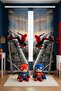 Spider Patterned Children's Baby Room Background Curtain in Concrete (Single Panel Pricing)