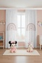 Little Hearts Rainbow Patterned Children's Baby Room Background Curtain (Single Wing Pricing) - 2